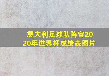 意大利足球队阵容2020年世界杯成绩表图片