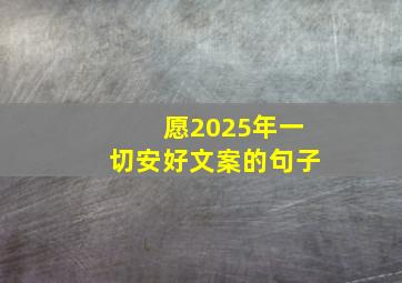 愿2025年一切安好文案的句子