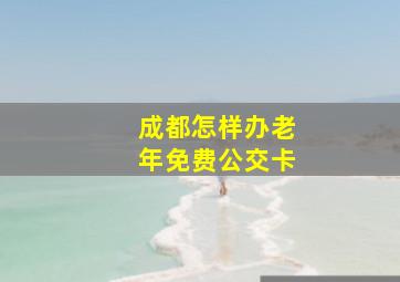 成都怎样办老年免费公交卡