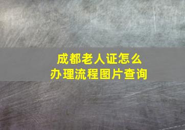 成都老人证怎么办理流程图片查询