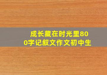 成长藏在时光里800字记叙文作文初中生