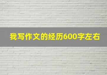 我写作文的经历600字左右