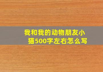 我和我的动物朋友小猫500字左右怎么写