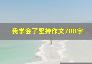 我学会了坚持作文700字