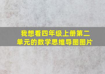 我想看四年级上册第二单元的数学思维导图图片