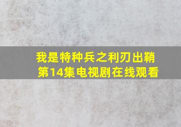 我是特种兵之利刃出鞘第14集电视剧在线观看