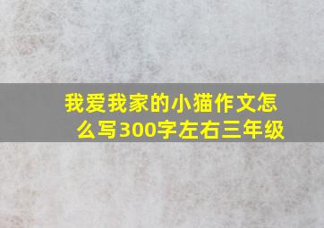 我爱我家的小猫作文怎么写300字左右三年级