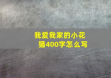 我爱我家的小花猫400字怎么写