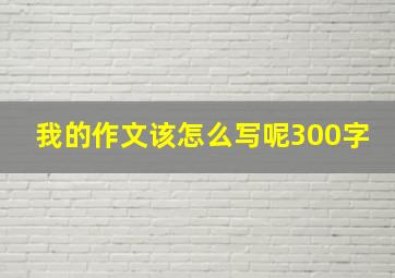 我的作文该怎么写呢300字