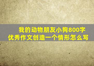 我的动物朋友小狗800字优秀作文创造一个情形怎么写