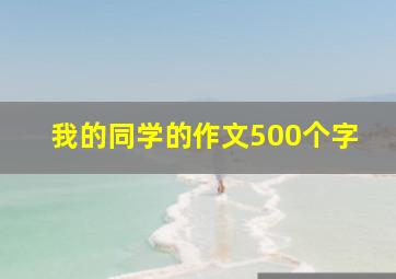 我的同学的作文500个字