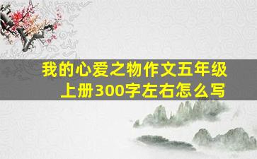 我的心爱之物作文五年级上册300字左右怎么写