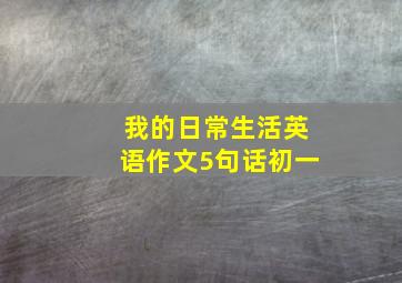 我的日常生活英语作文5句话初一