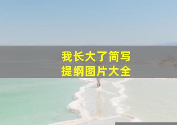 我长大了简写提纲图片大全