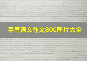 手写语文作文800图片大全