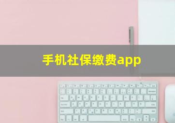 手机社保缴费app