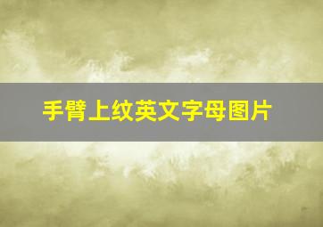 手臂上纹英文字母图片