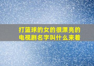 打篮球的女的很漂亮的电视剧名字叫什么来着