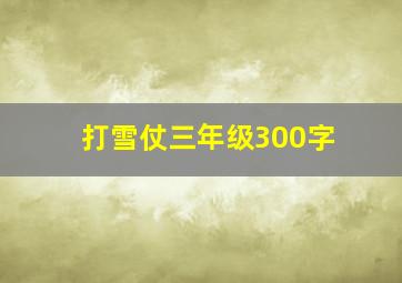 打雪仗三年级300字