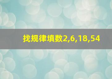 找规律填数2,6,18,54