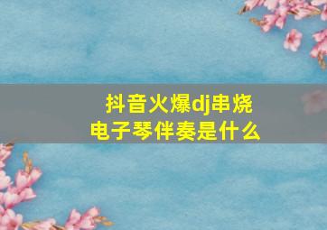 抖音火爆dj串烧电子琴伴奏是什么