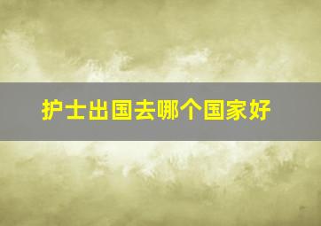 护士出国去哪个国家好