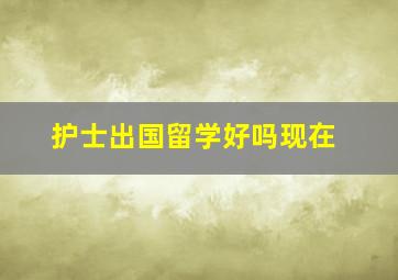 护士出国留学好吗现在