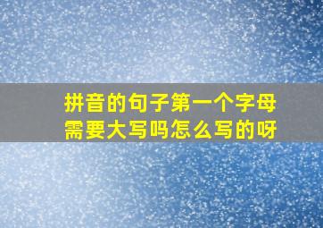 拼音的句子第一个字母需要大写吗怎么写的呀