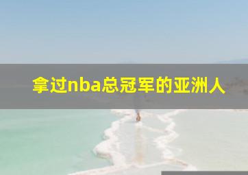 拿过nba总冠军的亚洲人