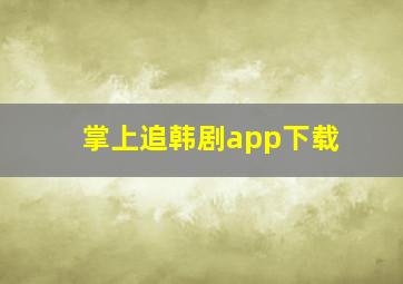 掌上追韩剧app下载