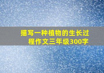 描写一种植物的生长过程作文三年级300字