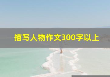 描写人物作文300字以上