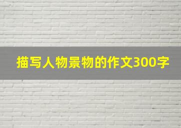 描写人物景物的作文300字