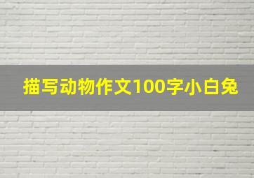 描写动物作文100字小白兔