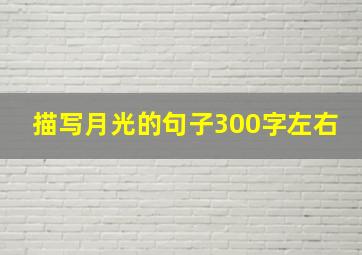 描写月光的句子300字左右