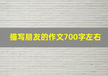 描写朋友的作文700字左右