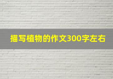 描写植物的作文300字左右