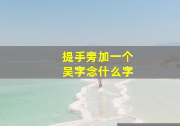 提手旁加一个吴字念什么字