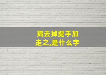 揭去掉提手加走之,是什么字