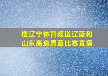 搜辽宁体育频道辽蓝和山东高速男蓝比赛直播