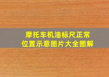 摩托车机油标尺正常位置示意图片大全图解