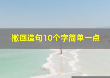 撤回造句10个字简单一点