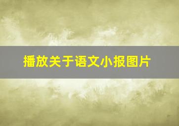 播放关于语文小报图片