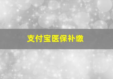 支付宝医保补缴