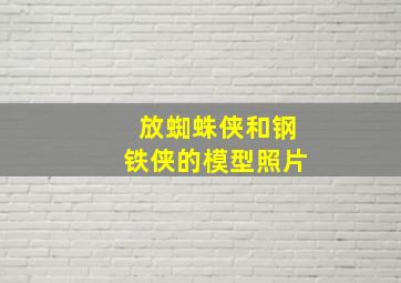 放蜘蛛侠和钢铁侠的模型照片