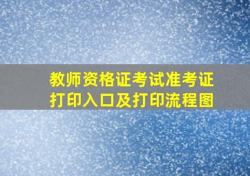 教师资格证考试准考证打印入口及打印流程图