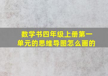 数学书四年级上册第一单元的思维导图怎么画的