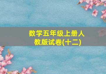 数学五年级上册人教版试卷(十二)