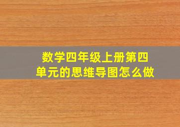 数学四年级上册第四单元的思维导图怎么做