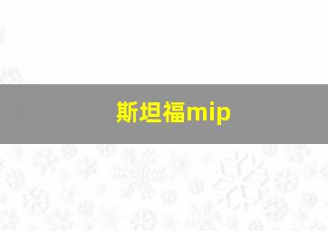 斯坦福mip